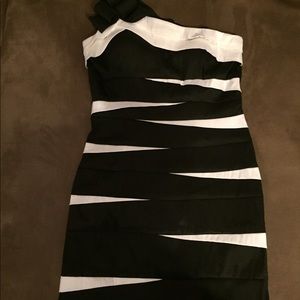 One shoulder cocktail dress